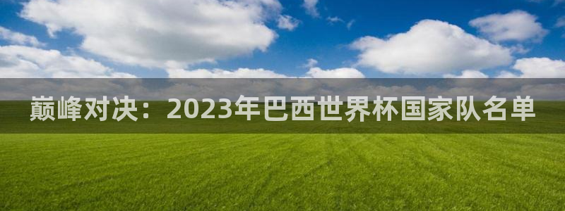 世界杯预选赛规则：巅峰对决：2023年巴西世界杯国家队名单